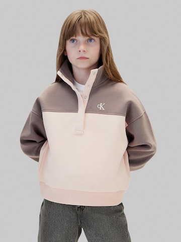 Calvin Klein Jeans Regular Collegepaita värissä beige: etupuoli
