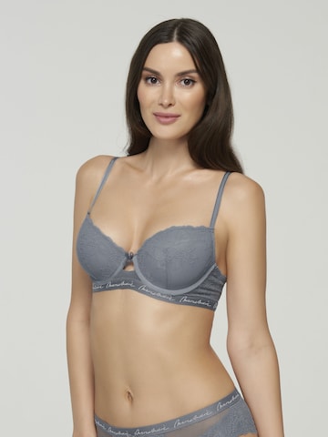 Marc & André Push-up Bra 'Milady' in Grey: front