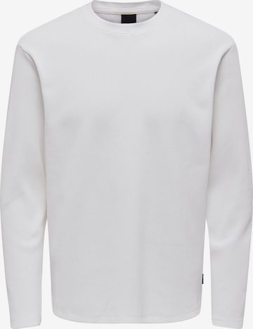 Only & Sons Sweatshirt 'Berkeley' in White: front