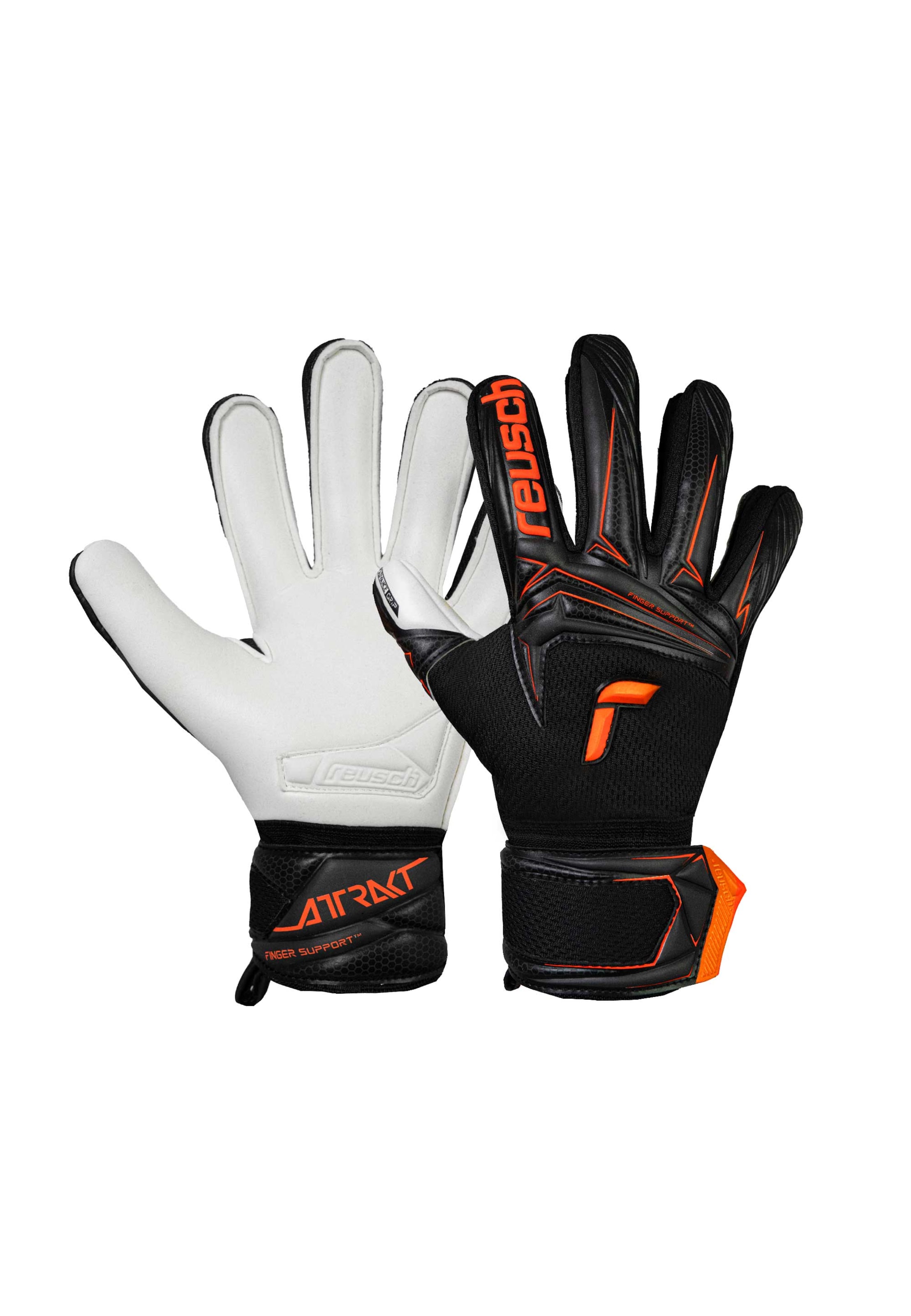 REUSCH Athletic Gloves 'Attrakt Advance Junior' in Black: front