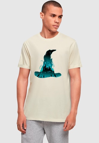ABSOLUTE CULT Shirt 'Harry Potter - Hogwarts' in Beige: Vorderseite