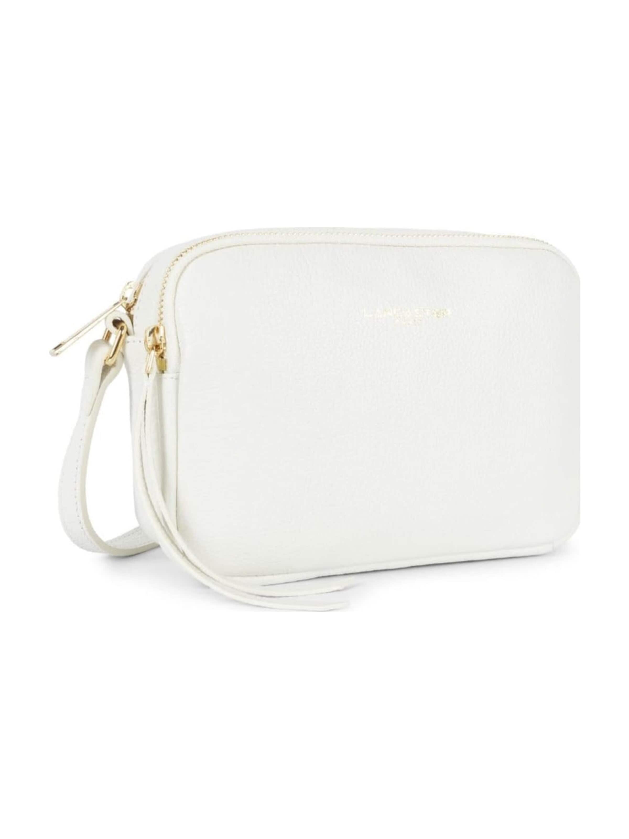 LANCASTER Paris - Mala de ombro 'Lancaster Sac trotteur Zippé S Dune Blanc' em branco