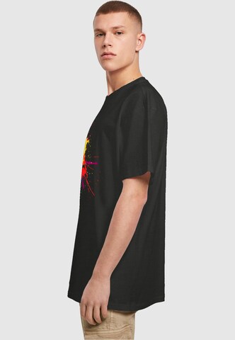 Merchcode T-Shirt 'Color Splash Player' in Schwarz