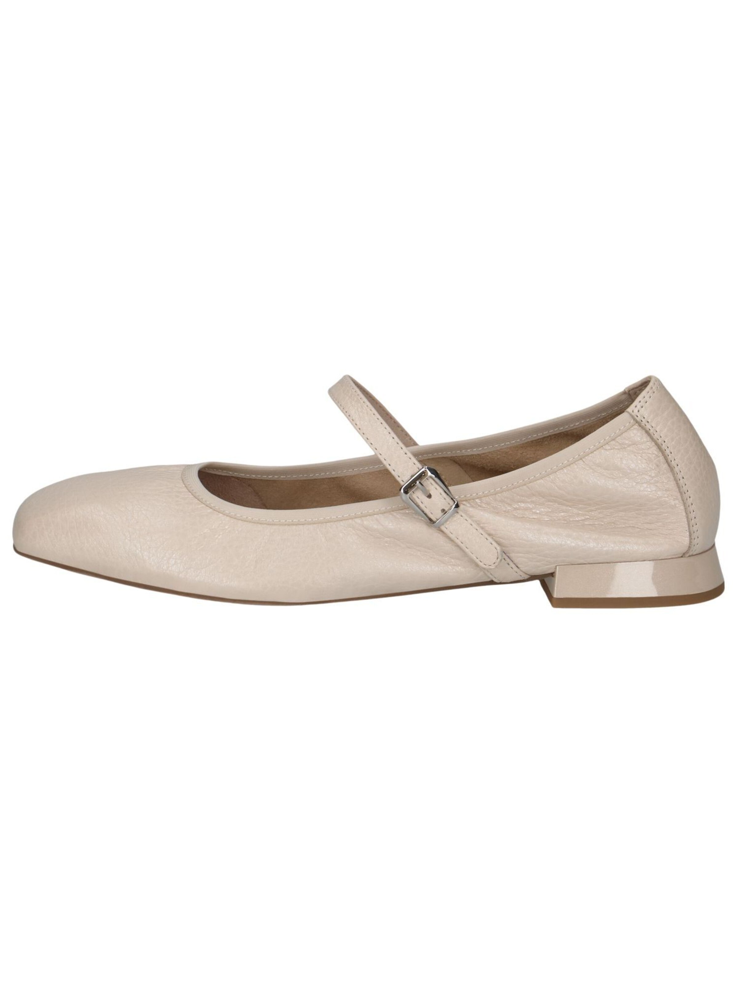 CAPRICE Ballet Flats with Strap in Beige