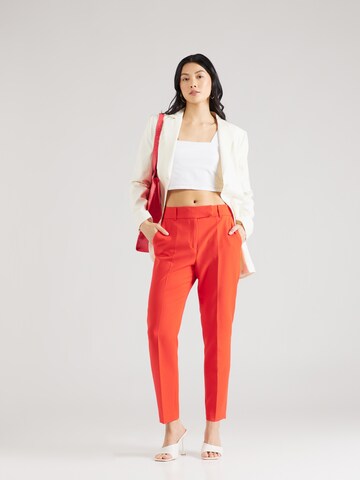 s.Oliver BLACK LABEL Tapered Trousers in Red