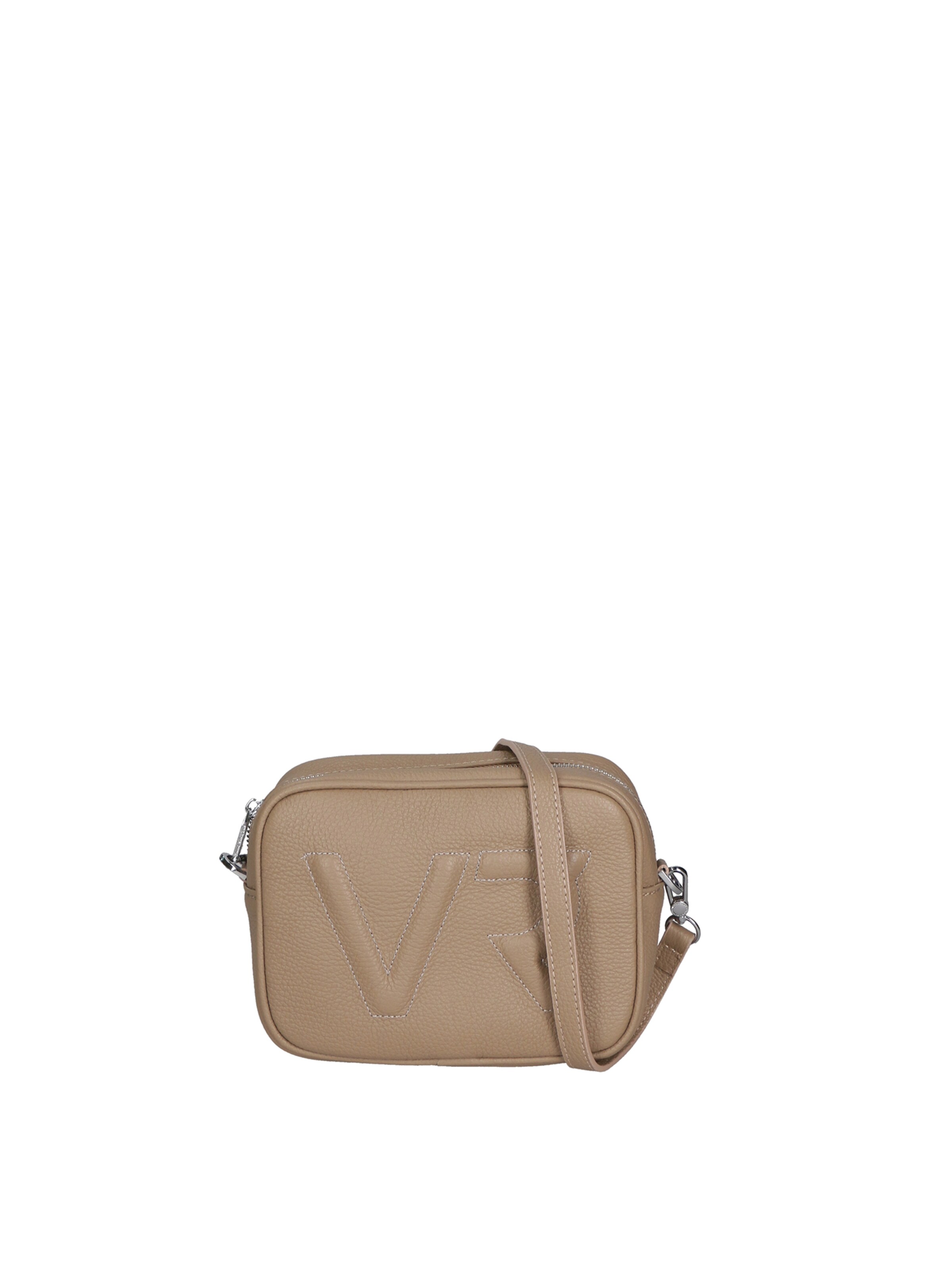 Borsa a tracolla 'Borsa a Tracolla Donna Pelle Virginia Rhinè Zip' di Virginia Rhinè in grigio: frontale
