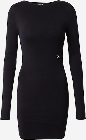 Calvin Klein Jeans Strickkleid in Schwarz: predná strana