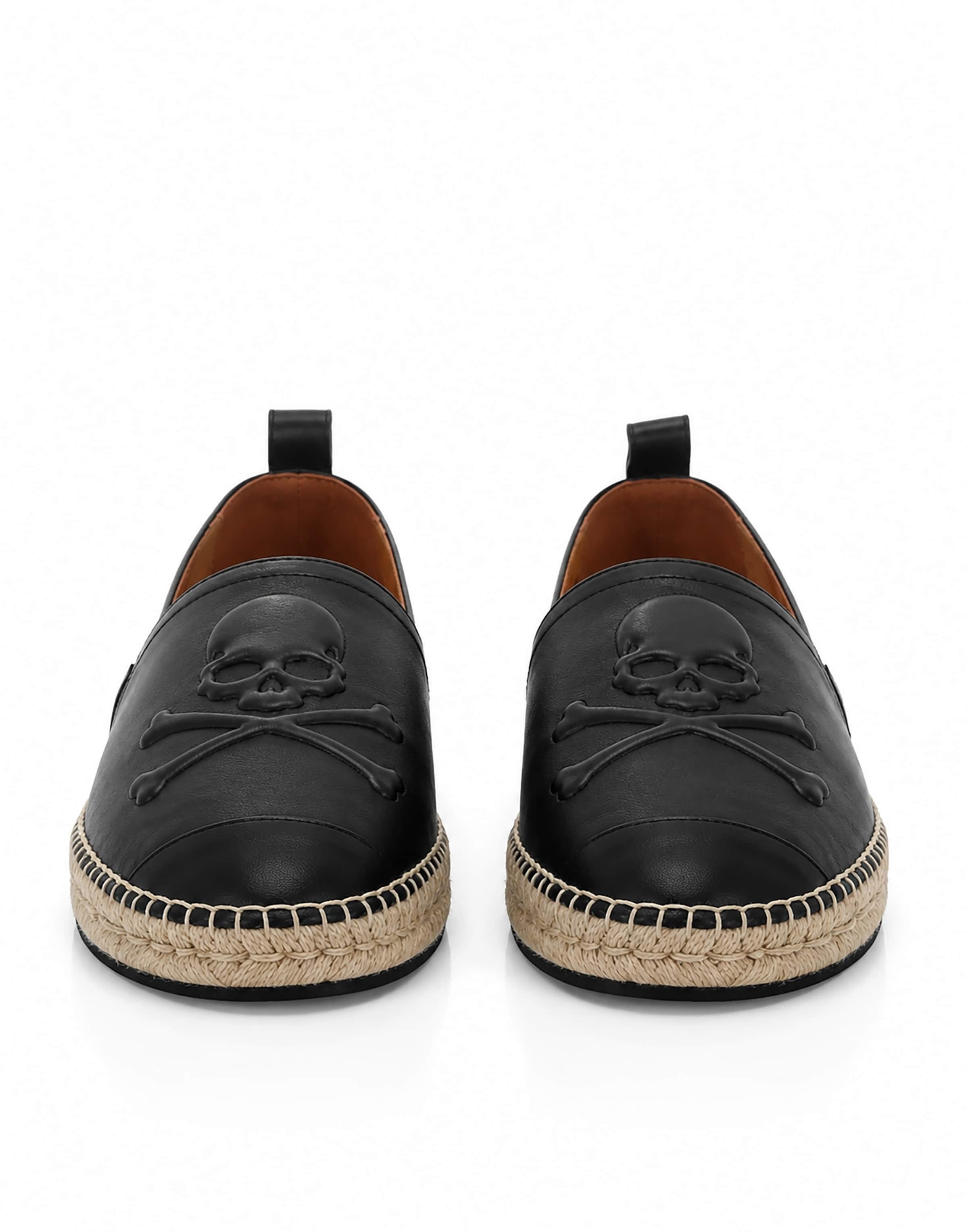 Philipp Plein Espadrilles 'Skull' in Zwart