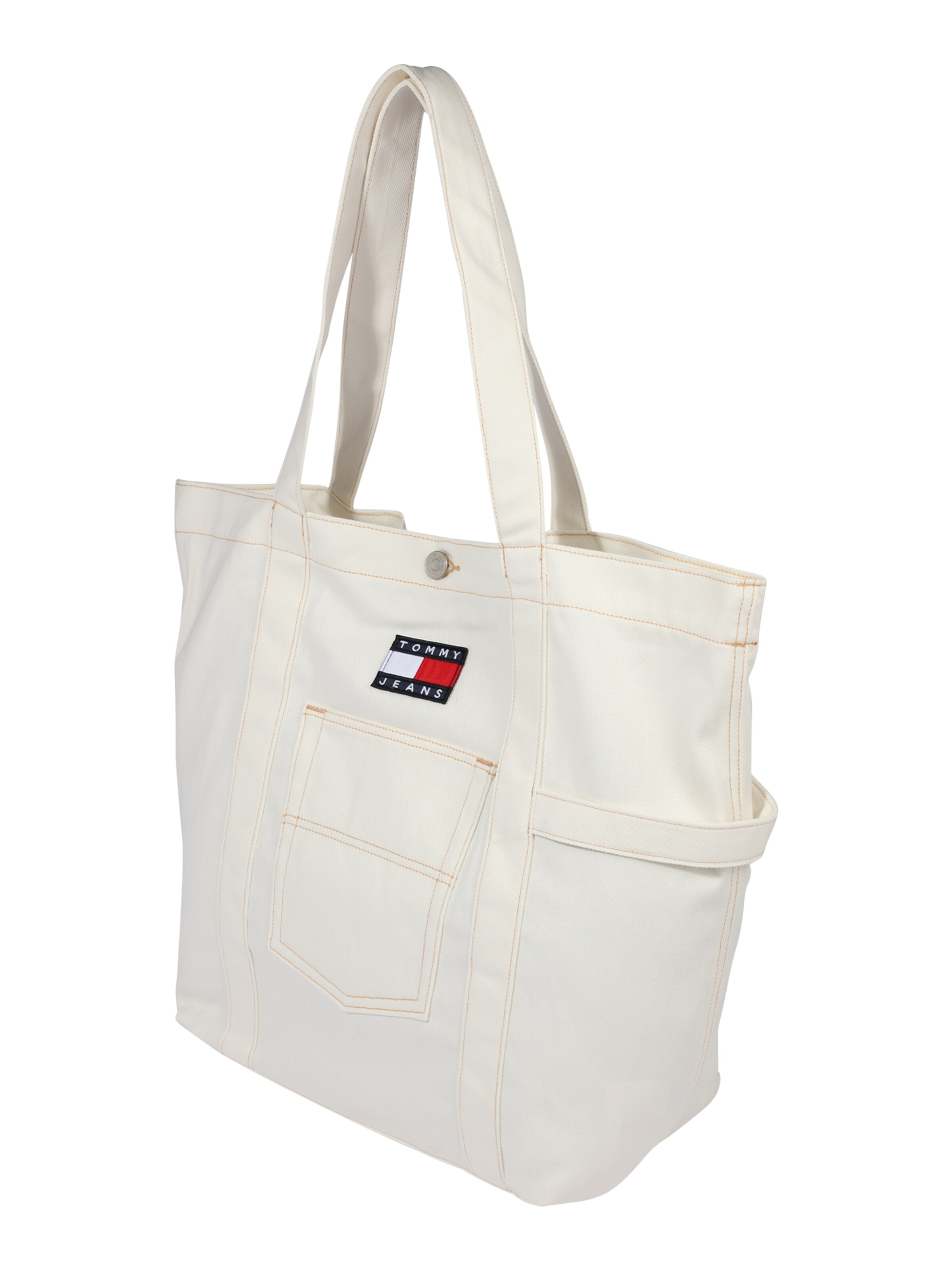 Tommy Jeans Nákupní taška – béžová: přední strana