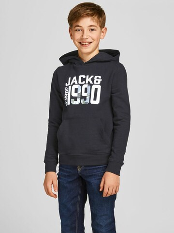 melns Jack & Jones Junior Sportisks džemperis: no priekšpuses