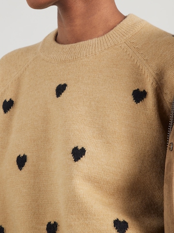 ABOUT YOU Sweter 'Thalisa' w kolorze beżowy