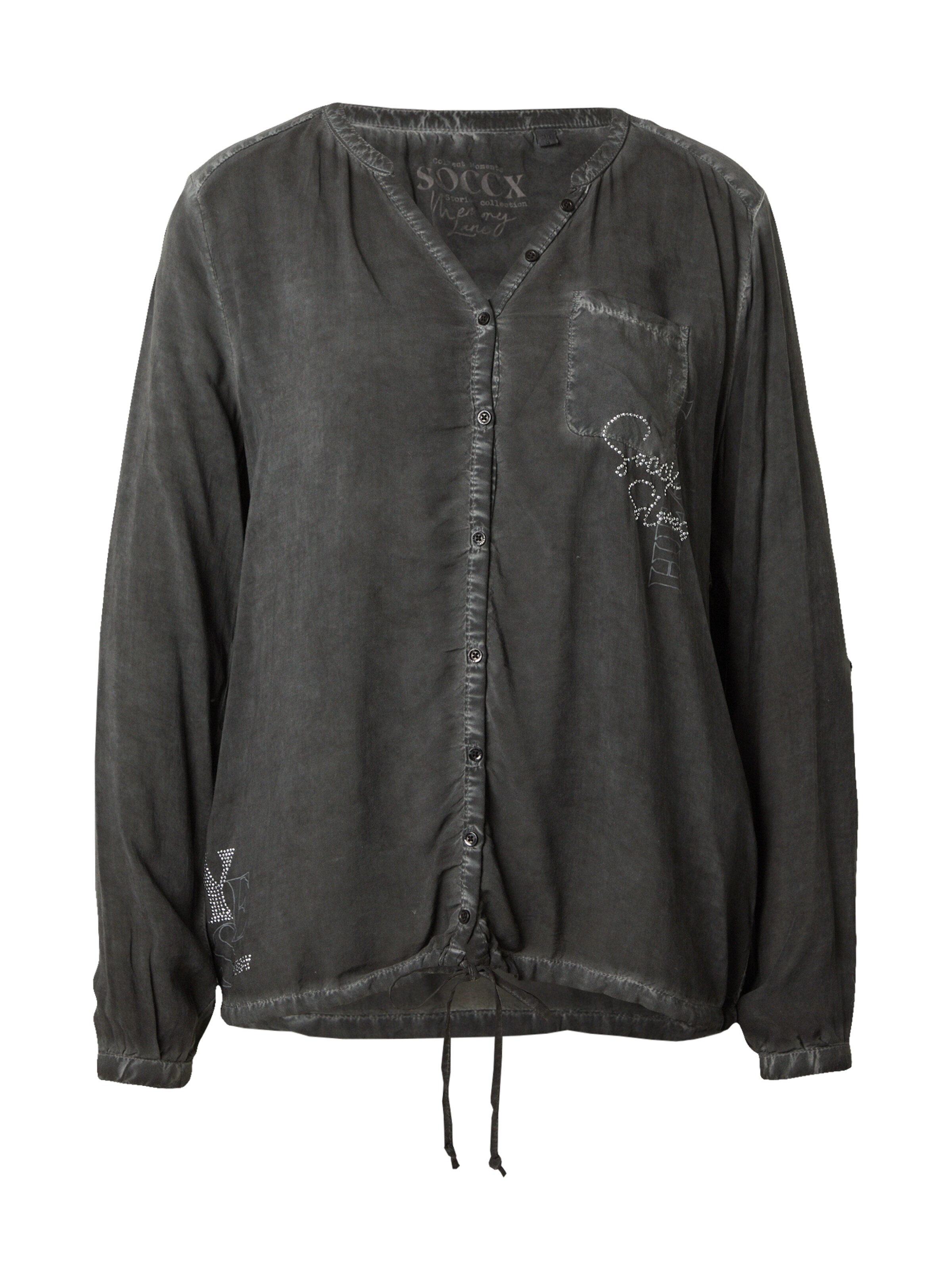 Soccx Blouse 'Memory Lane' in Grey: front