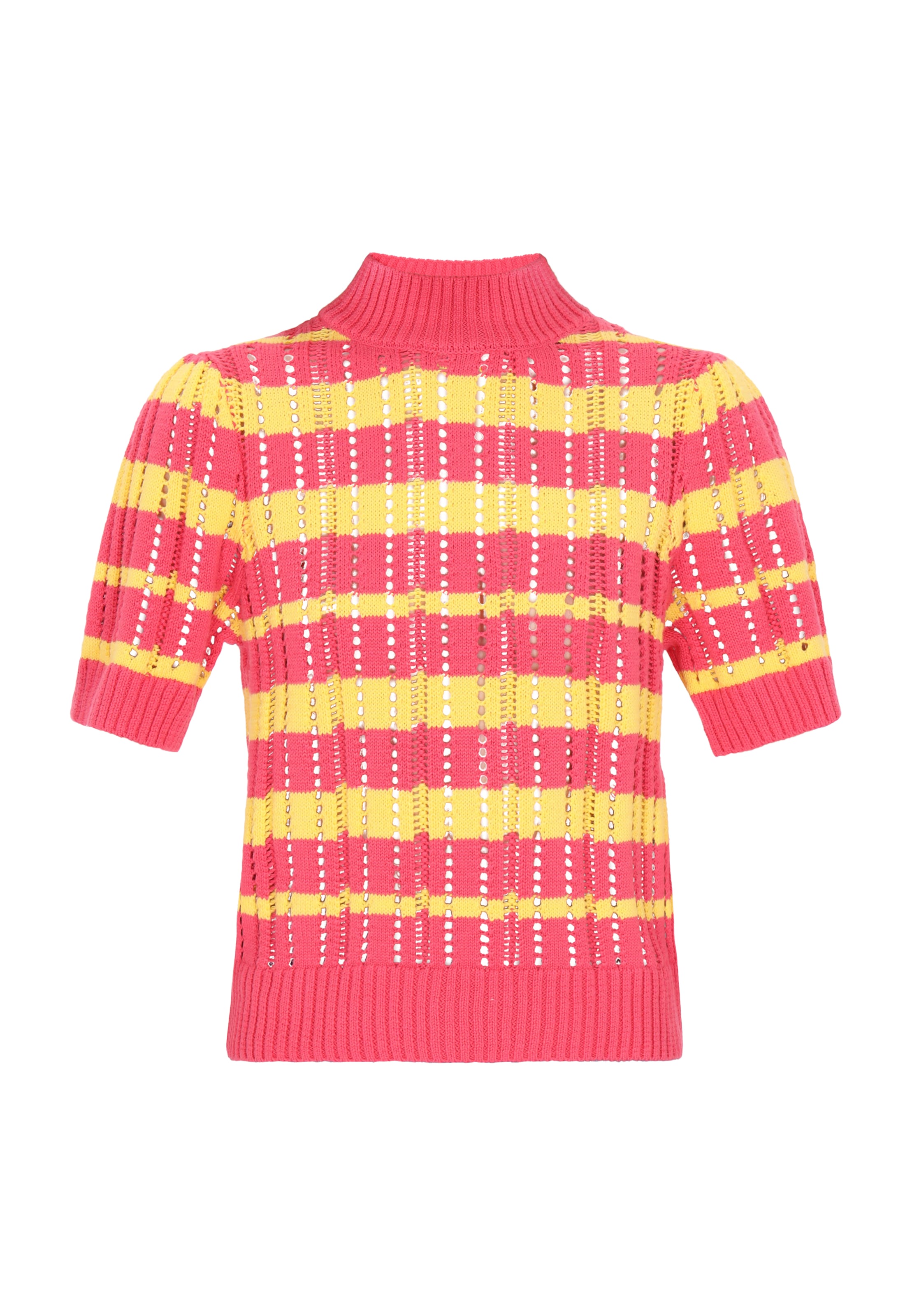 Pull-over 'Boho' IZIA en jaune : devant