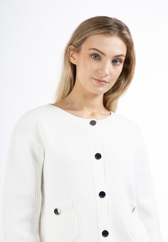 Cardigan 'Palpito' DreiMaster Maritim en blanc