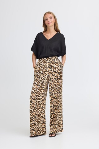 Wide Leg Pantalon 'IHCNima' ICHI en marron