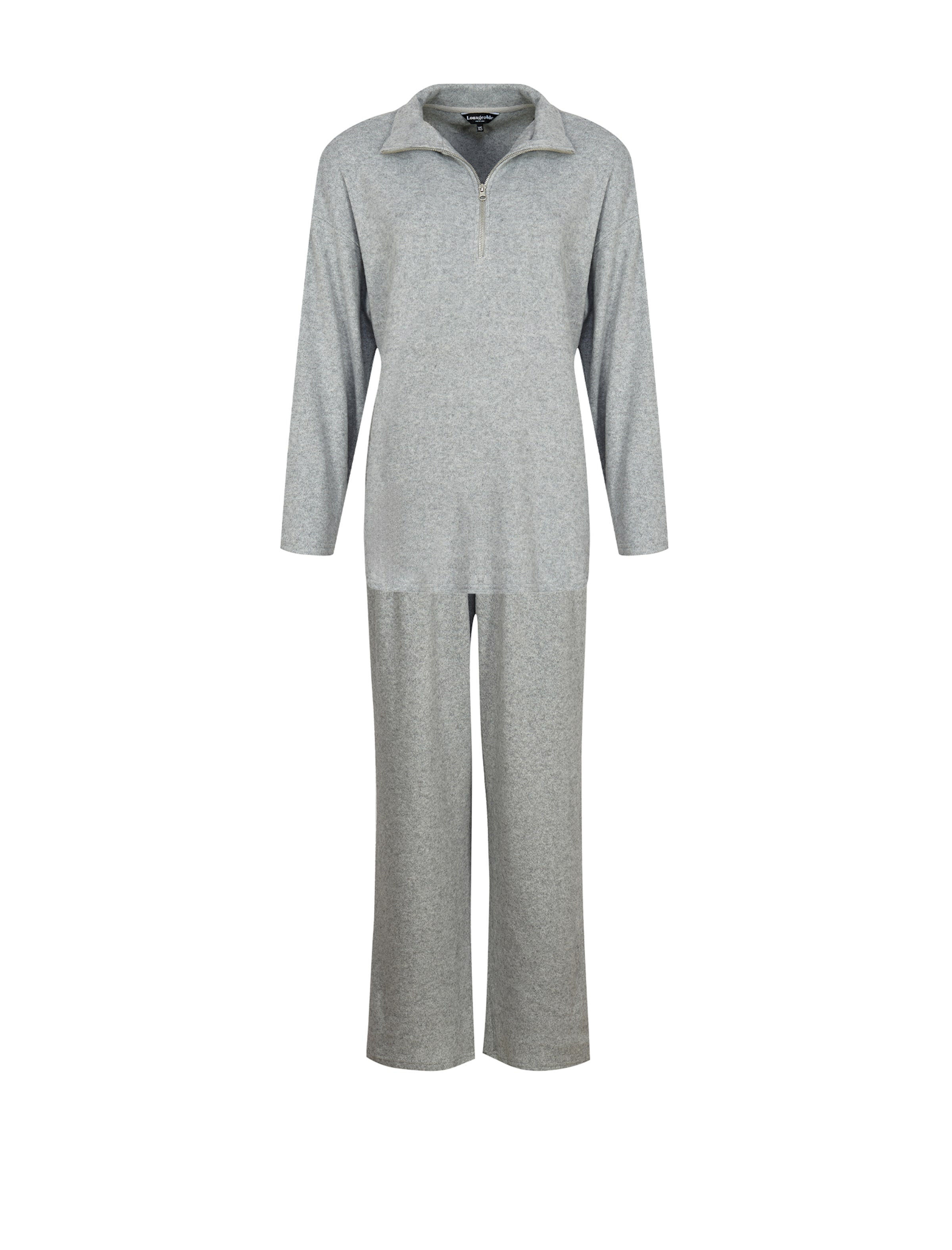 Loungeable Pyjama in Grau: Vorderseite
