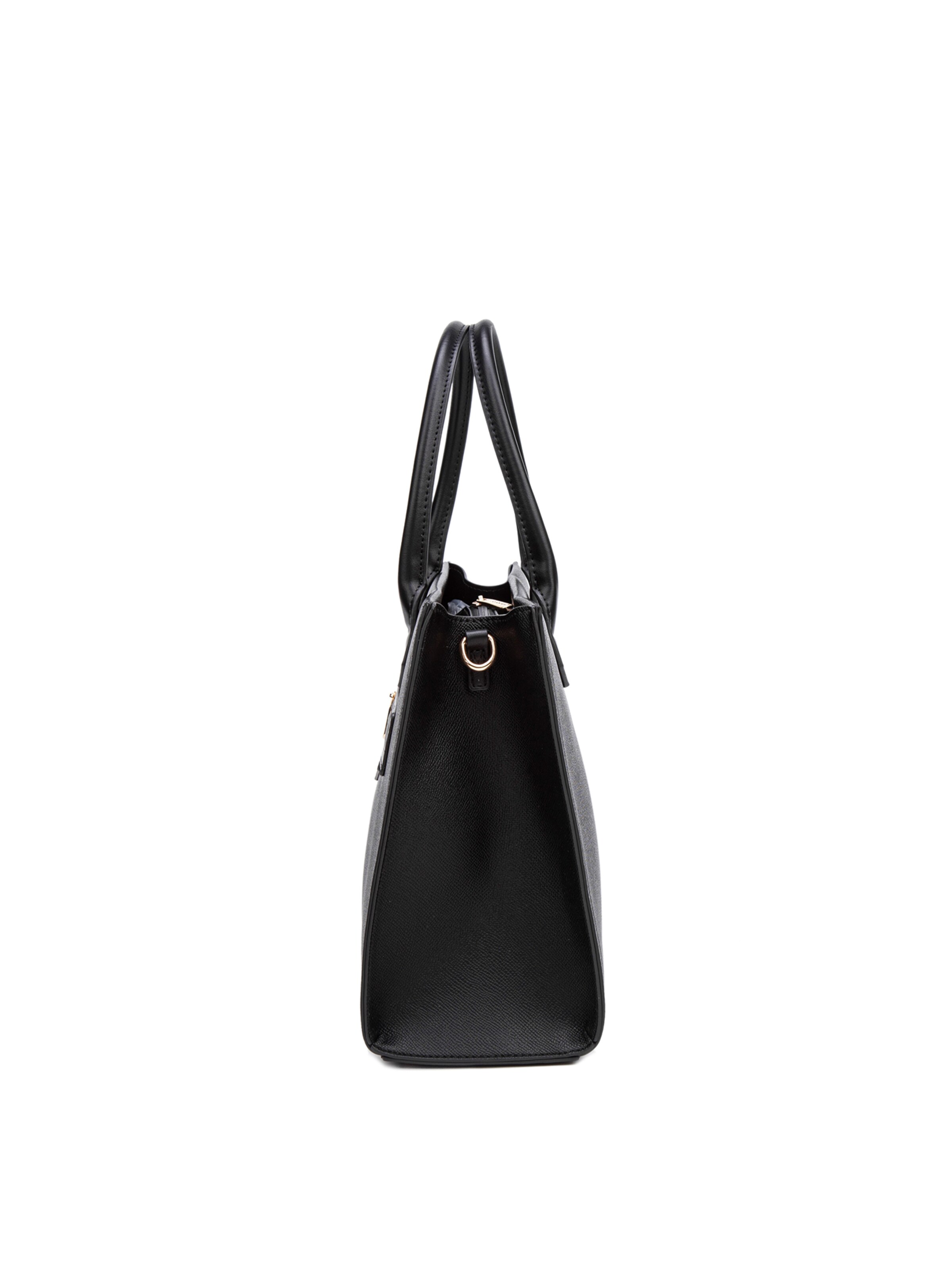 Borsa a mano 'Borsa a Mano Donna Vegan Leather con Zip e Tracolla Rimovibile - David Jones' di David Jones in nero