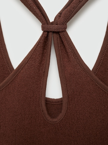 MANGO Knit dress 'MINT' in Brown