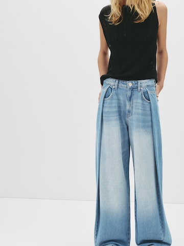 Baggy Jean à pince Pull&Bear en bleu