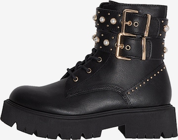 Bottines à lacets Bershka en noir