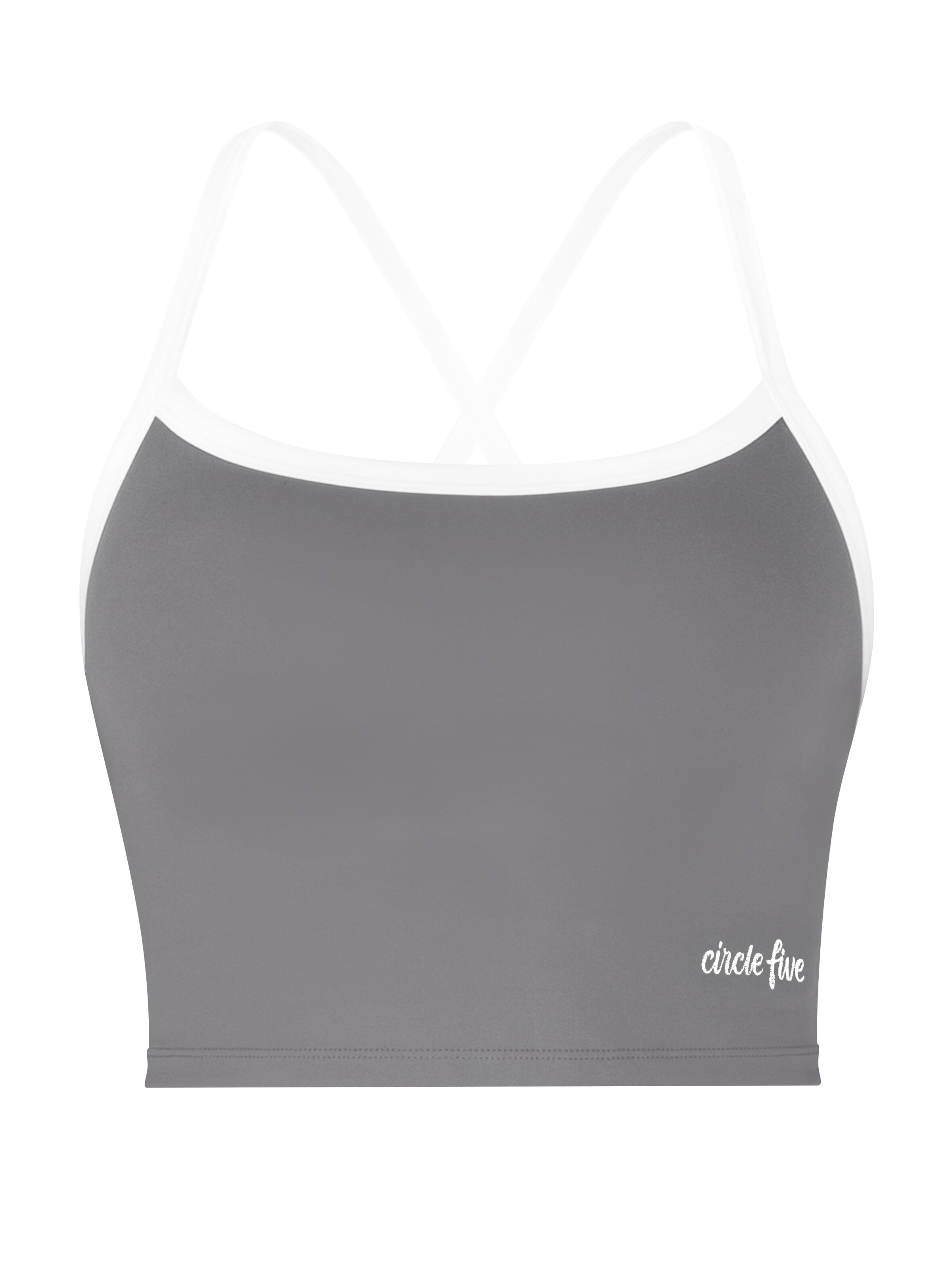 Circle Five Sporttop 'Sporttop mit integrierten Cups' in Grijs: voorkant