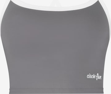Circle Five Sporttop 'Sporttop Damen | Sport-BH mit integriertem BH & Cups | Fitness, Gym Bra & Yoga Top' in Grijs: voorkant