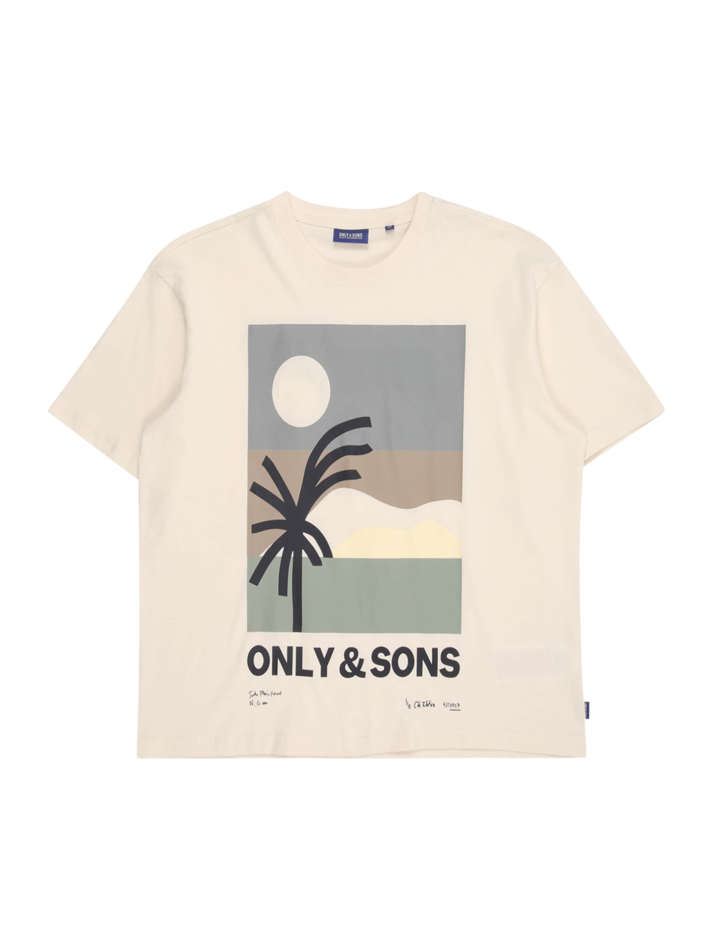 Tricou 'OSJARTSY' de la Only & Sons Junior pe bej: față