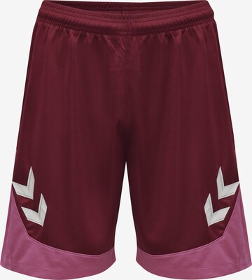 Hummel Sportshorts 'Lead Poly' in Rot: predná strana