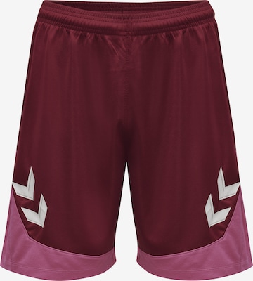 Regular Pantalon de sport 'Lead Poly' Hummel en rouge : devant