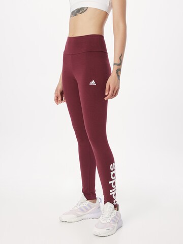 ADIDAS SPORTSWEAR Skinny Sportbroek 'Essentials' in Rood: voorkant