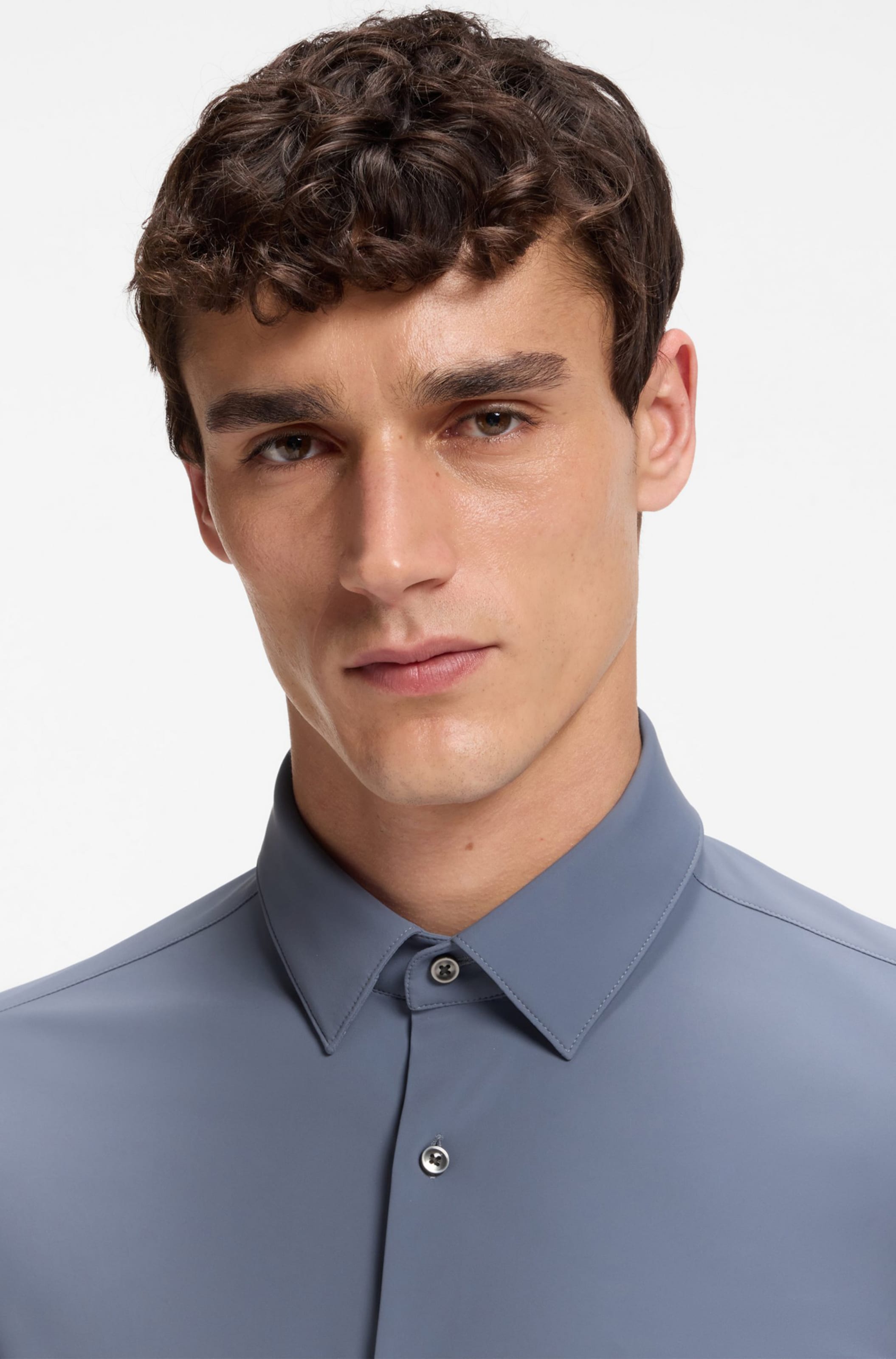 BOSS Slim Fit Businesshemd in Blau