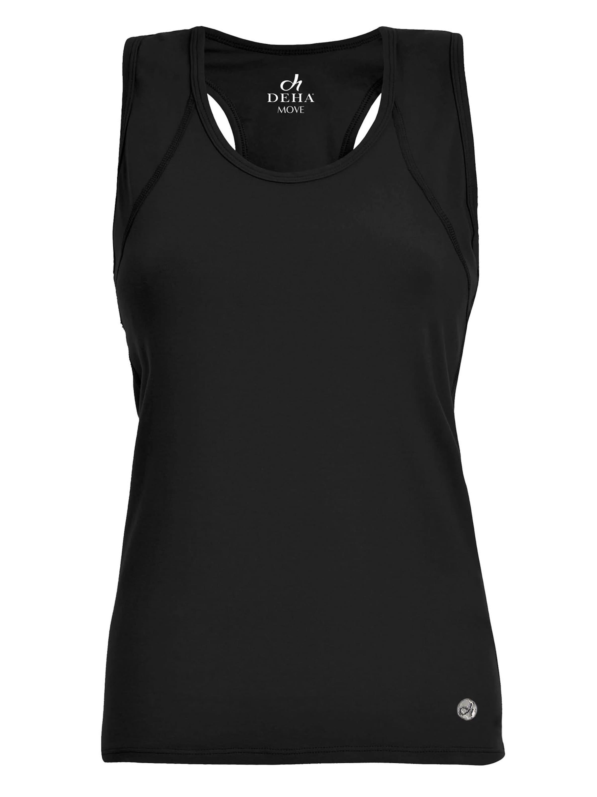 Top sportivo di DEHA in nero: frontale