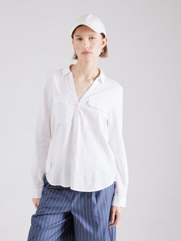 VERO MODA Bluse 'LINN BUMPY' i hvid: forside