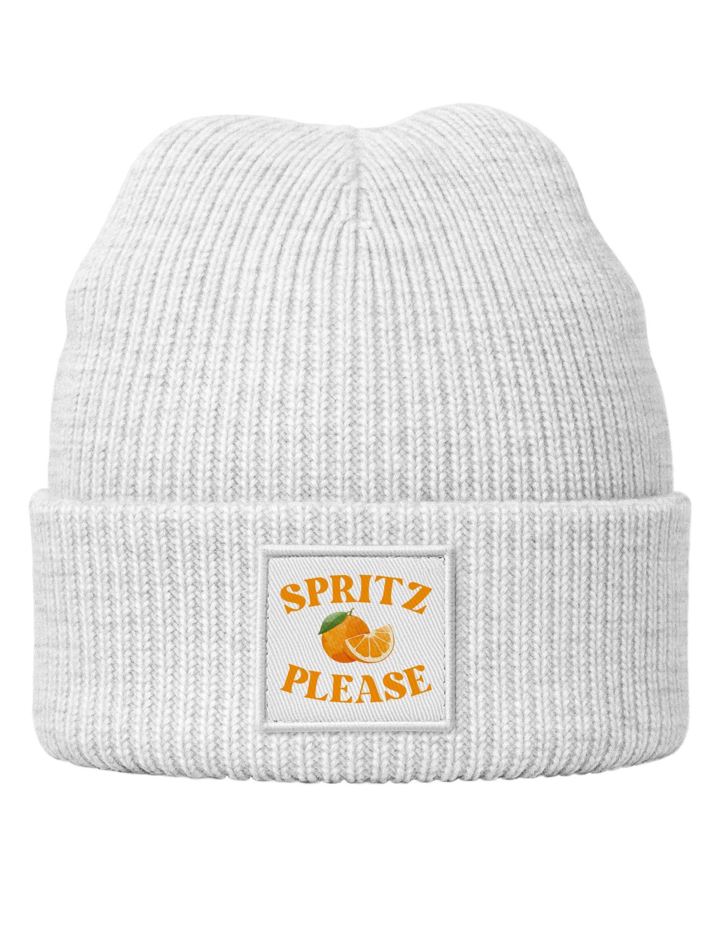 Neverless Beanie 'Spritz Please' in Grey: front