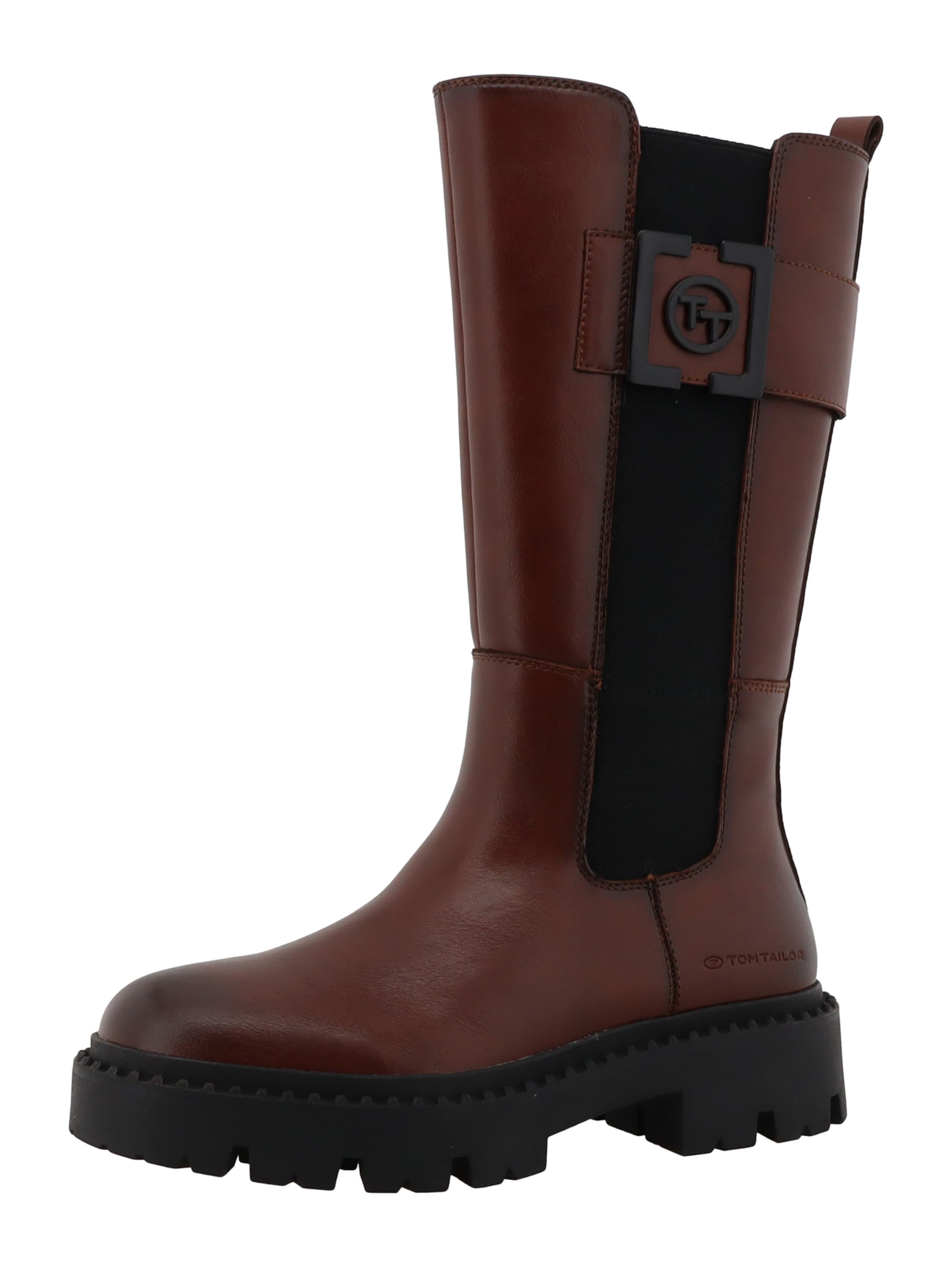 TOM TAILOR Laarzen in Bruin: voorkant