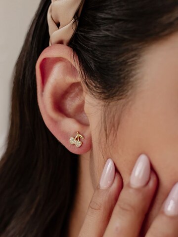 Hey Happiness - Pendientes 'Cherry Pop' en oro