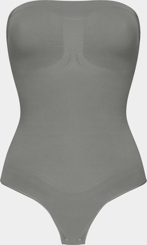 cfab (formerly creamy fabrics) Shapingbody 'Trägerloser Bodysuit Sculpting Shapewear mit String' i grå: framsida