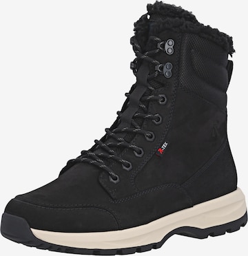 Rieker - Bota com atacadores em preto: frente