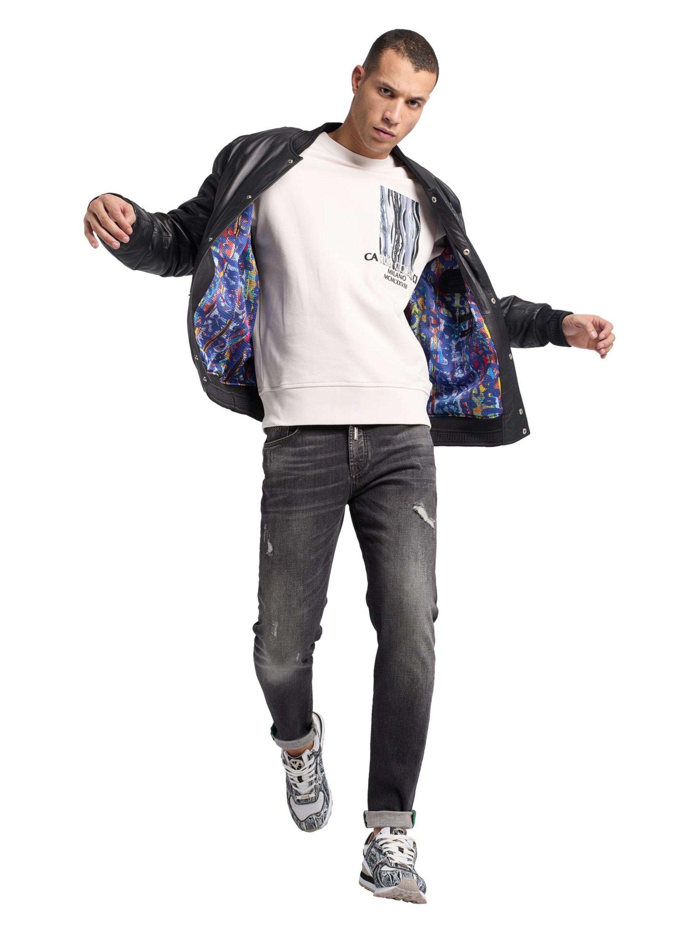 Carlo Colucci Between-season jacket ' DeLorenzo ' in Black