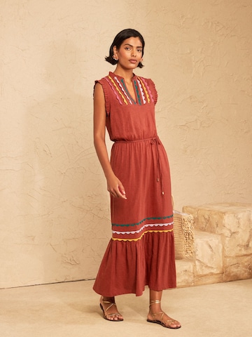 love & roses - Vestido de verano en marrón