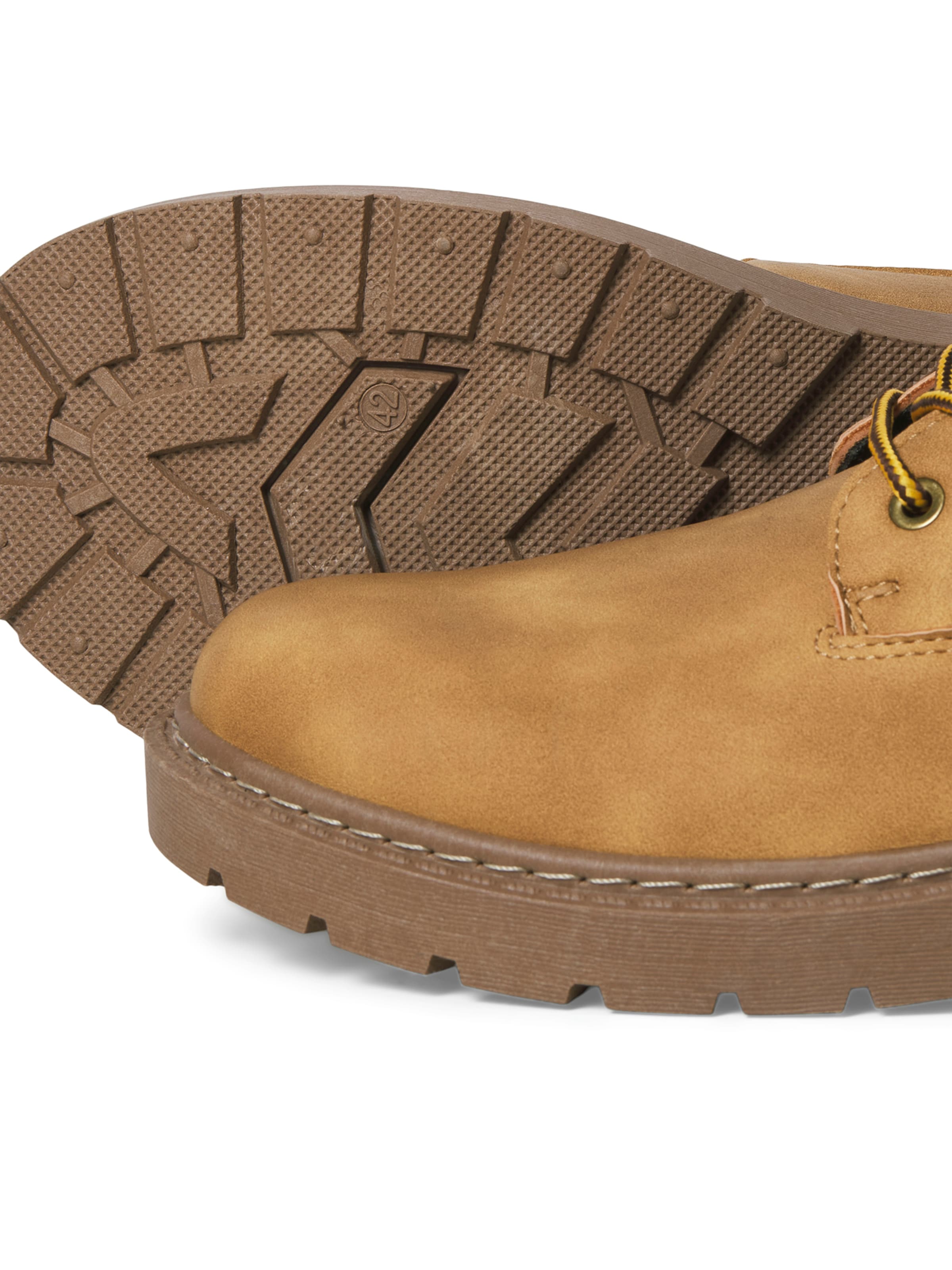 JACK & JONES - Botas con cordones 'JFWTHAMES' en amarillo
