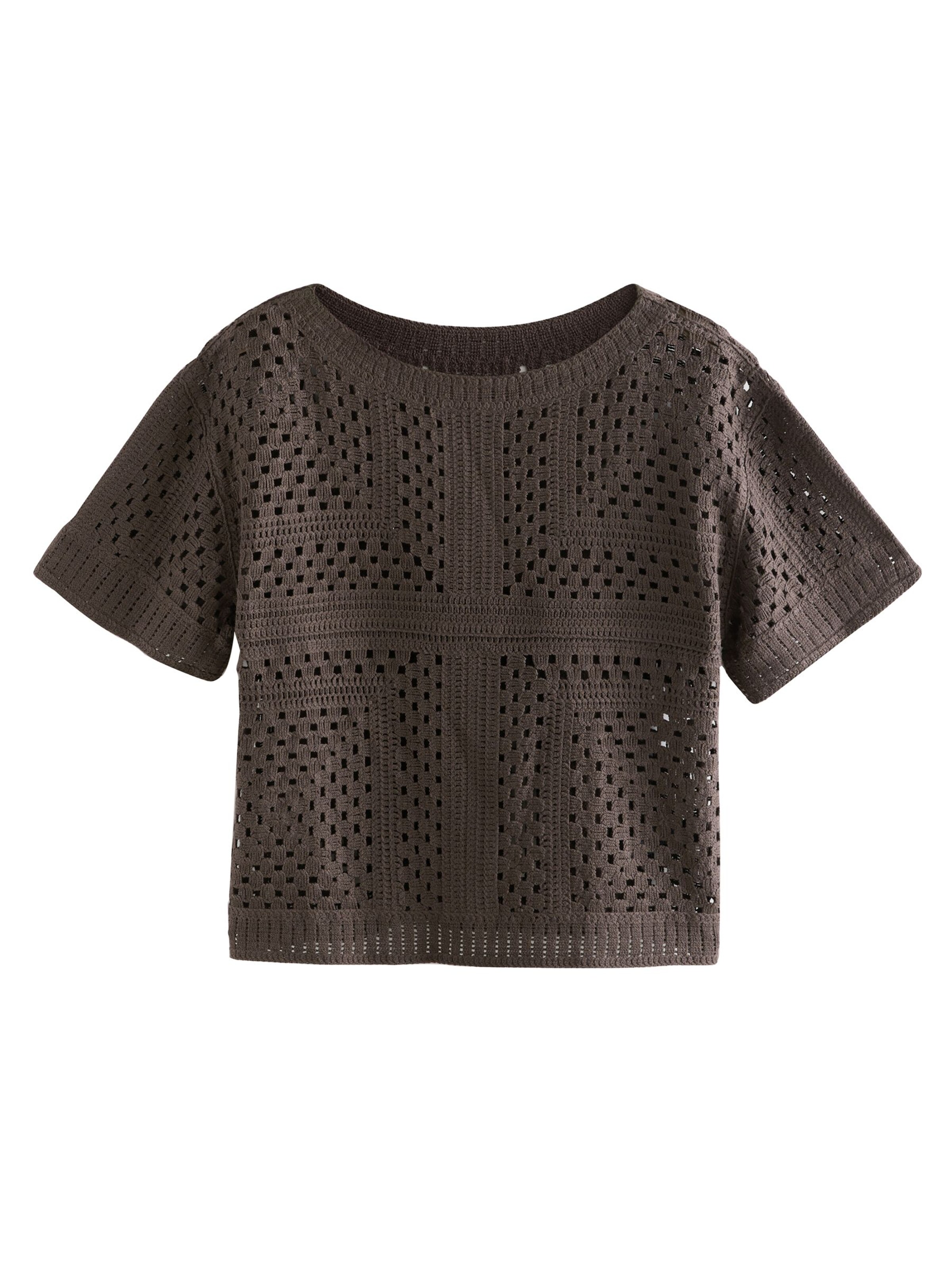 Next Пуловер в кафяво: отпред