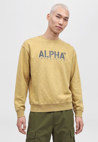 ALPHA INDUSTRIES - Sweatshirt 'Stencil' em verde