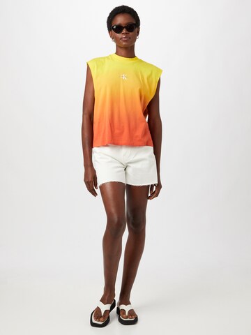 Calvin Klein Jeans Tričko - oranžová