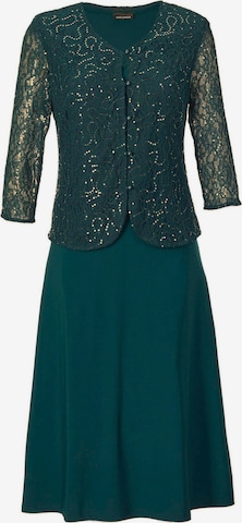 Robe de cocktail Goldner en vert : devant