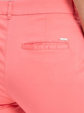 BRAX Slim fit Pleat-Front Pants 'Maron' in Orange