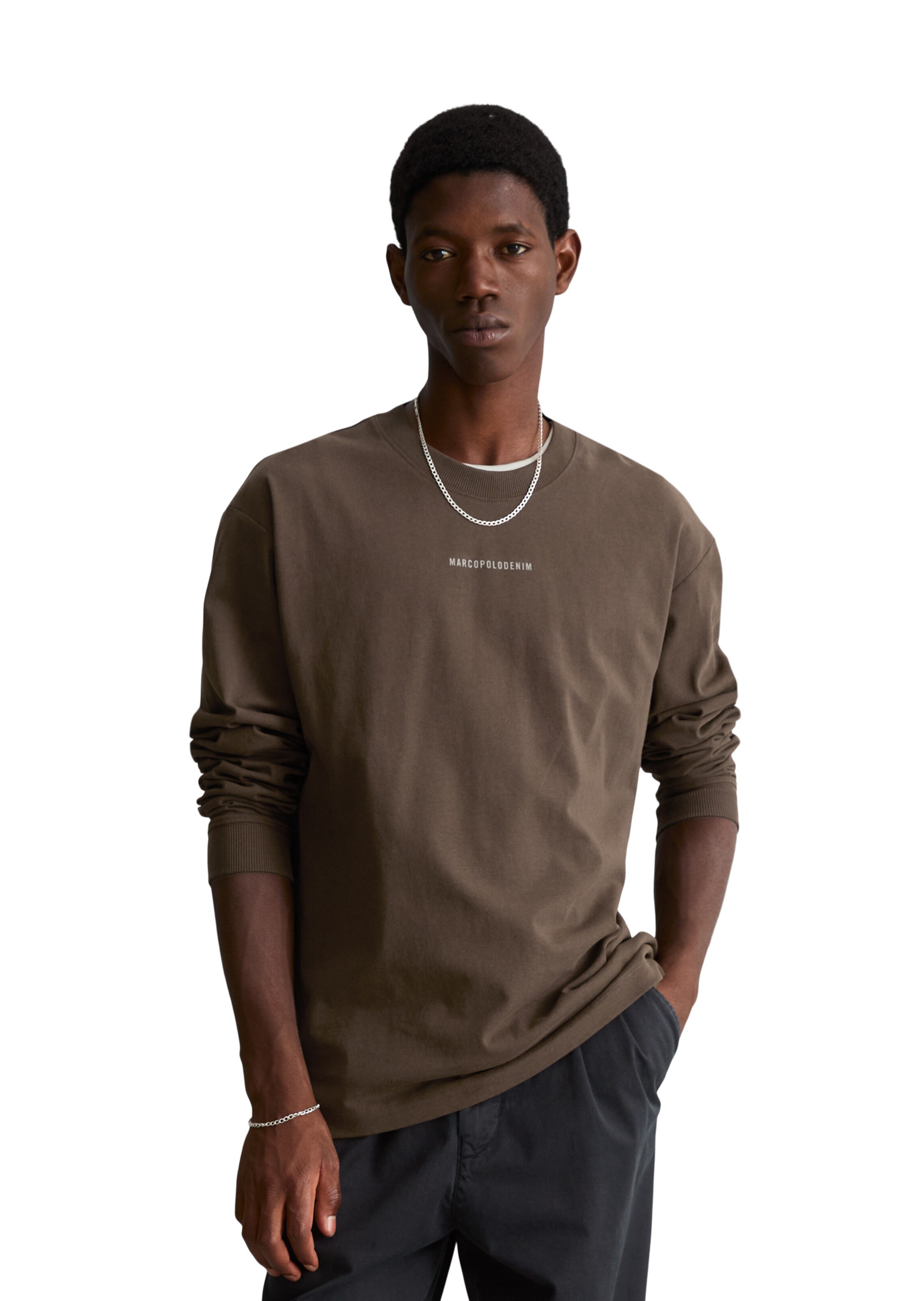 T-Shirt Marc O'Polo DENIM en marron : devant