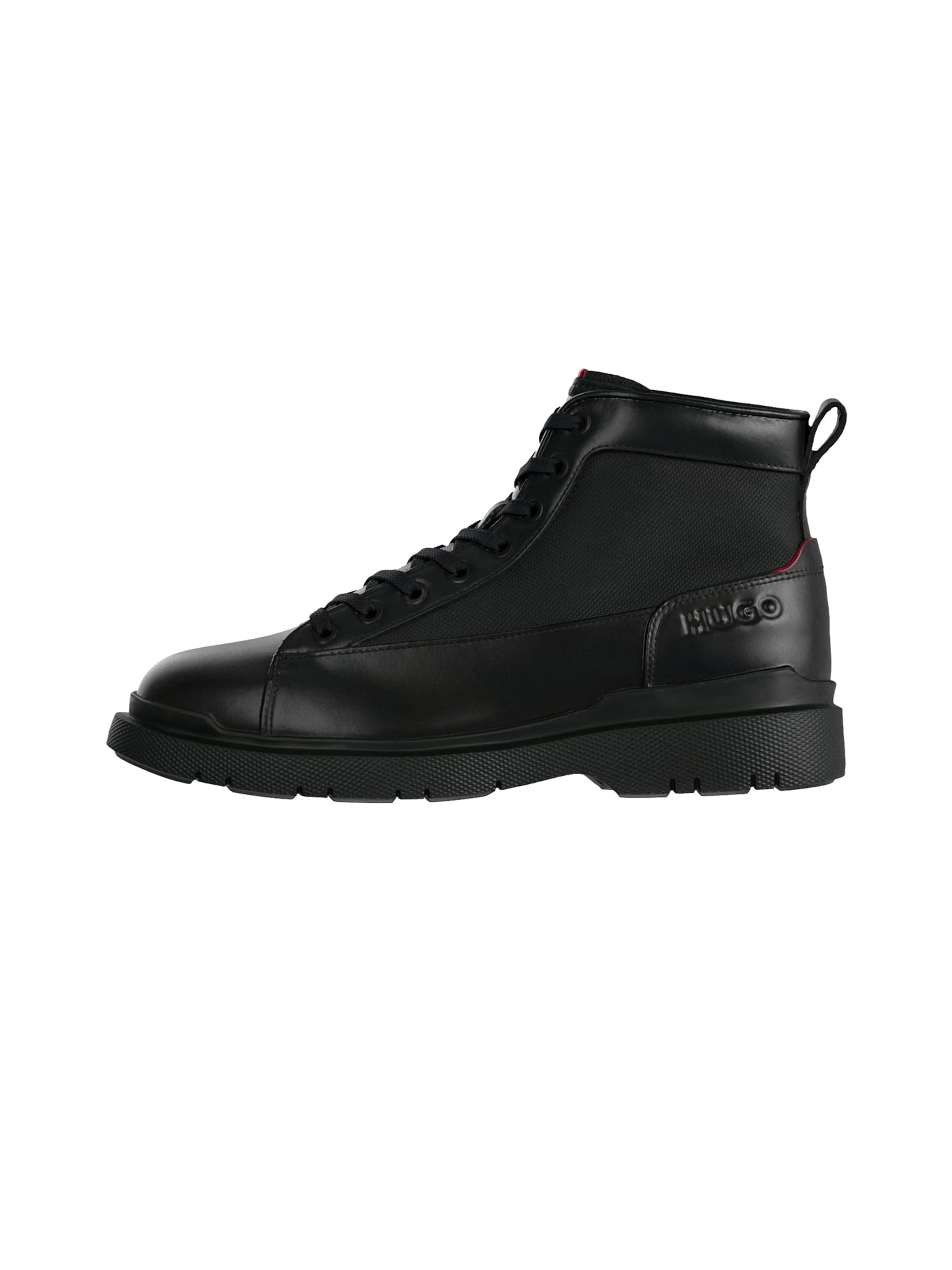 Bottes à lacets HUGO en noir : devant