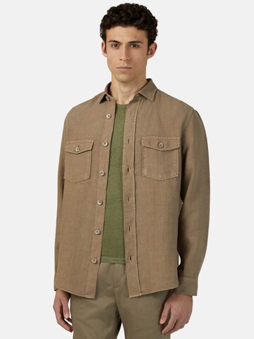 Boggi Milano Regular Fit Skjorte i brun: forside