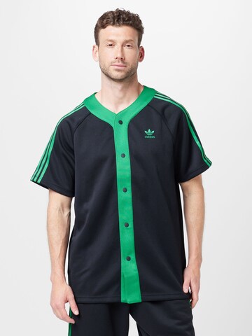 ADIDAS ORIGINALS Regular fit Button Up Shirt 'Adicolor Classics+' in Black: front